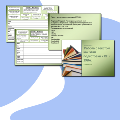 Английский язык. Работа с текстом как этап подготовки к ВПР 2026. 3-6 классы.