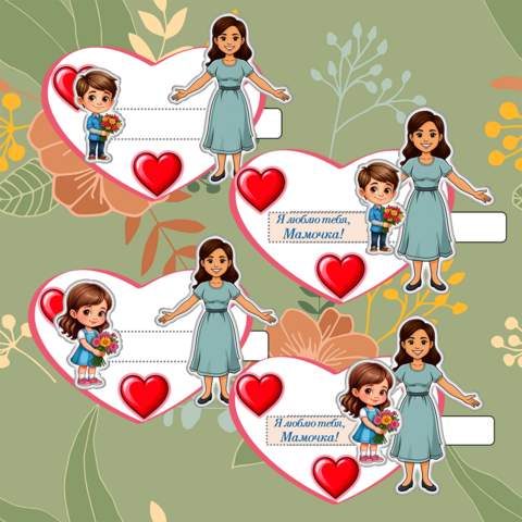 Поделка-аппликация ко Дню Матери. 30 ноября