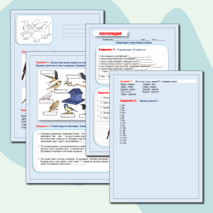 Рабочий лист к логопедическому занятию по развитию речи на тему: «Перелётные и зимующие птицы».