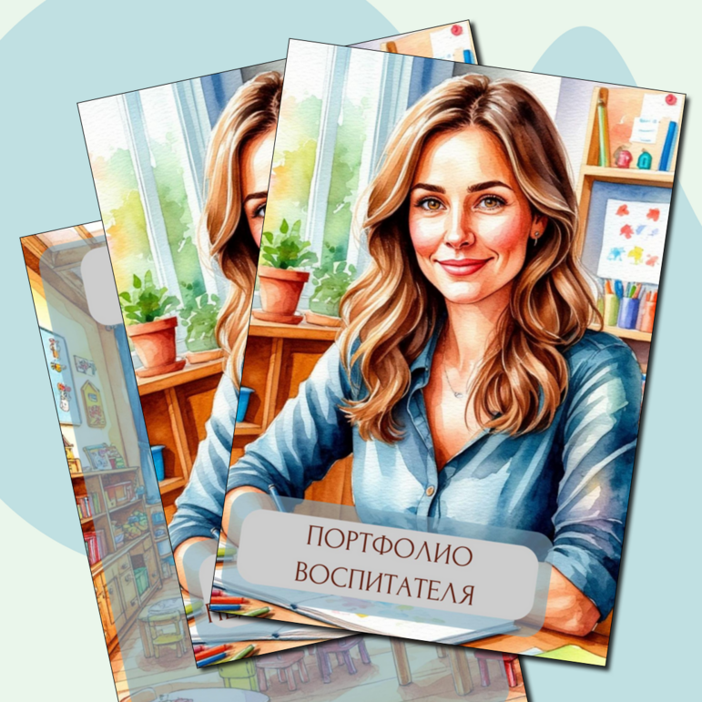 Шаблон портфолио педагога-психолога, воспитателя