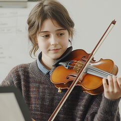 Обложка курса 'Организация деятельности педагога дополнительного образования при обучении игре на скрипке'