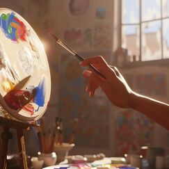 Обложка курса 'Изобразительное искусство: теория и методика преподавания в сфере дошкольного образования'