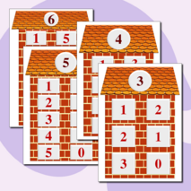 Обучающие плакаты «Числовые домики» (состав числа до 10)