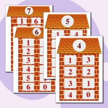 Обучающие плакаты «Числовые домики» (состав числа до 10)