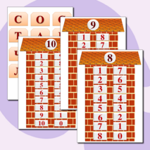 Обучающие плакаты «Числовые домики» (состав числа до 10)