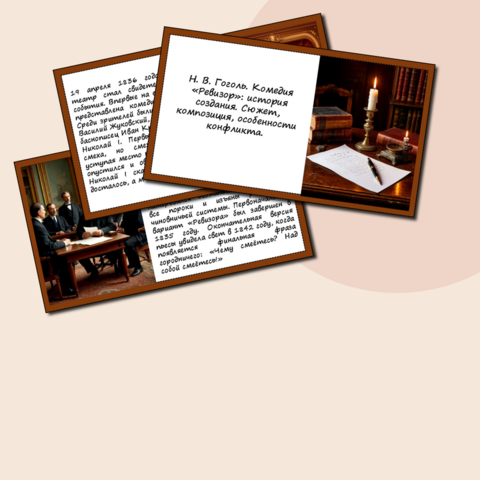 Презентация по литературе по теме Н.В. Гоголь. Комедия «Резизор»: история создания. Сюжет, композиция, особенности конфликта.