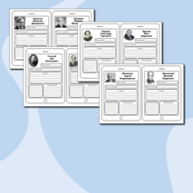 Вклейки биографии писателей. Литературное чтение. 2 класс.