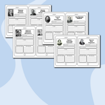 Вклейки биографии писателей. Литературное чтение. 2 класс.