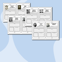 Вклейки биографии писателей. Литературное чтение. 2 класс.