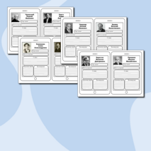 Вклейки биографии писателей. Литературное чтение. 2 класс.