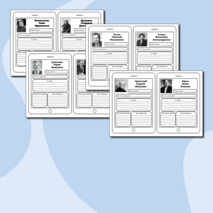 Вклейки биографии писателей. Литературное чтение. 2 класс.