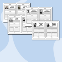 Вклейки биографии писателей. Литературное чтение. 2 класс.