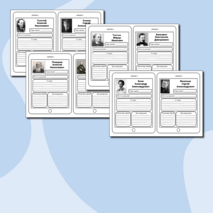 Вклейки биографии писателей. Литературное чтение. 2 класс.