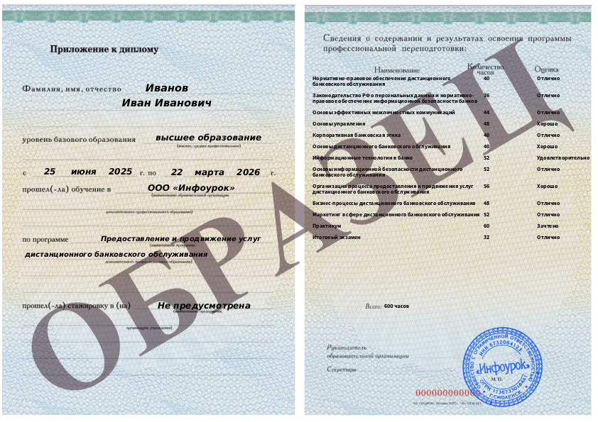 Приложение к диплому