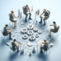 Обложка курса 'Процессное и коммуникационное управление организационными изменениями'