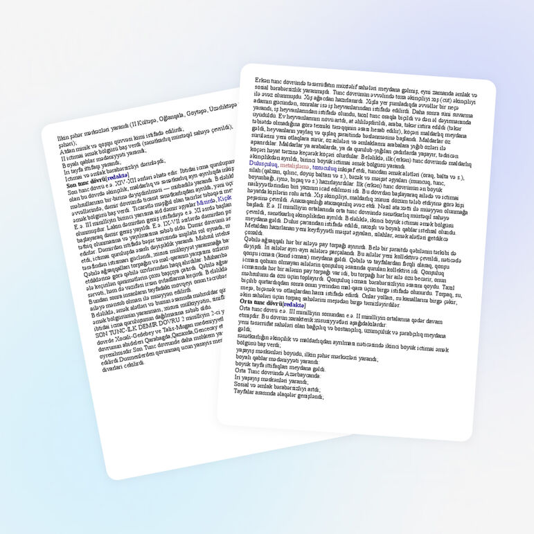 Azərbaycan Tunc dövrü VI-sinif