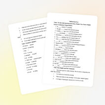 Тест времена 8 класс