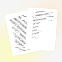 Тест времена 8 класс