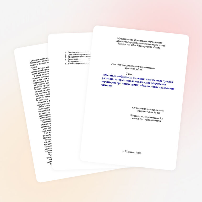 Исследовательская работа по географии