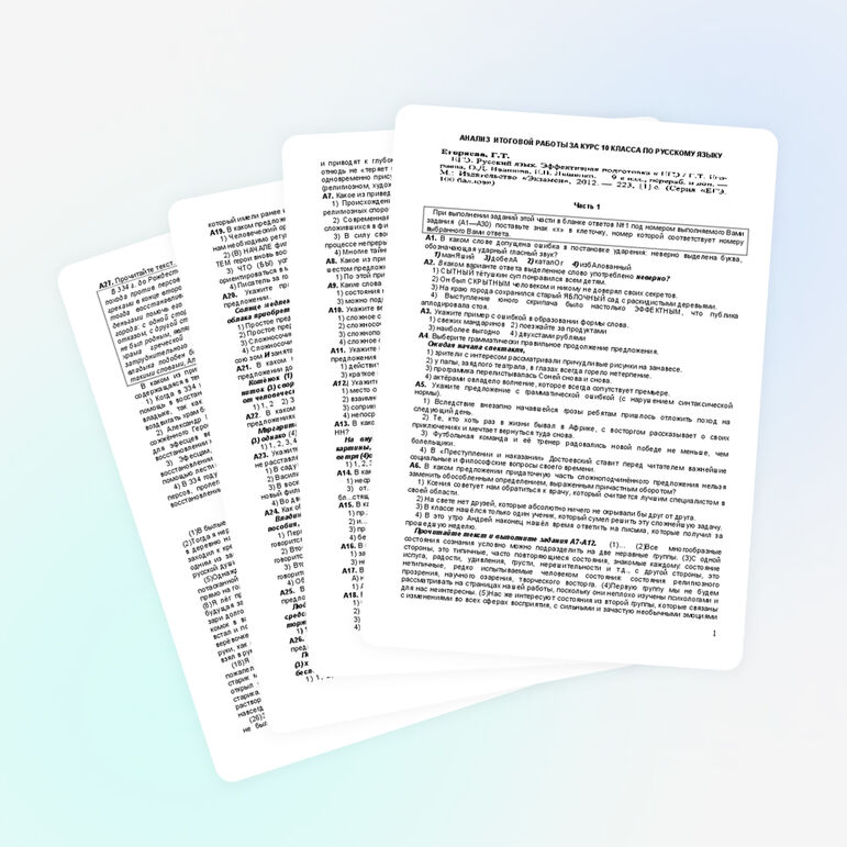 АНАЛИЗ ИТОГОВОЙ РАБОТЫ ЗА КУРС 10 КЛАССА ПО РУССКОМУ ЯЗЫКУ