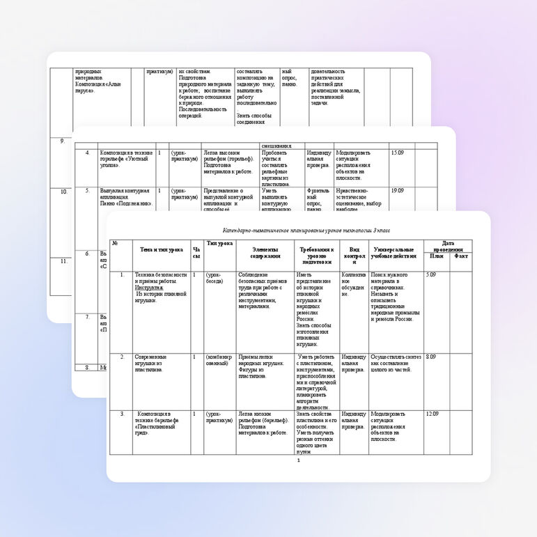 3 класс Технология + информатика