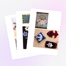 Коллекция работ учащихся школы.