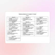 Административный срез по географии за I четверть (6 класс )