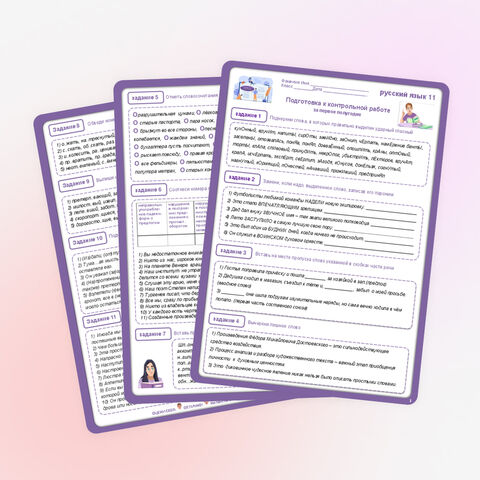 Подготовка к контрольной работе по русскому языку за 1 полугодие в 11 классе