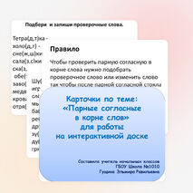 Презентация по русскому языку на тему "Парные согласные в корне слова" (2-4 класс)