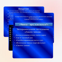 Презентация на тему:"Чипсы-вред или польза?"