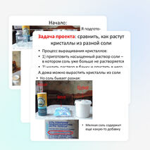 Проект "Выращивание кристаллов из соли" Пинаева Ксения 2 класс