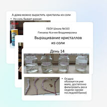 Проект "Выращивание кристаллов из соли" Пинаева Ксения 2 класс