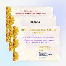 Исследовательская работа по литературе "Изображение природы в творчестве Ф.И. Тютчева и А.А. Фета"