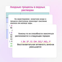 Презентация по химии "Электролиз водных растворов электролитов"