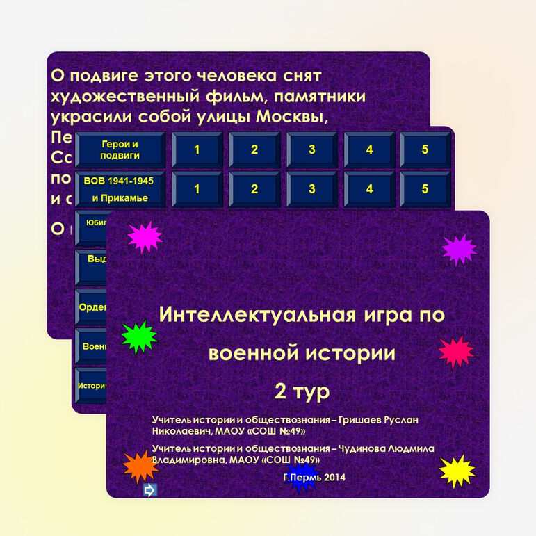 Интеллектуальная игра по военной истории, часть 2