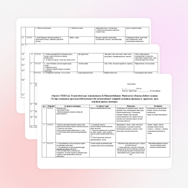 Сабақ жоспары