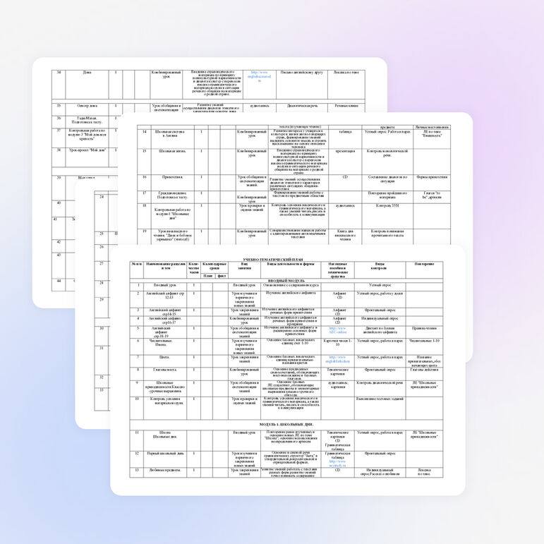 Рабочая программа "Английский в фокусе" 5 класс