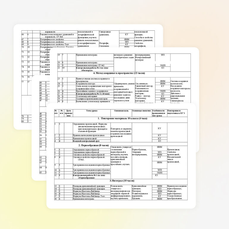 Рабочая программа 11 класс -Математика