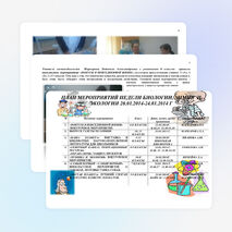 План мероприятий и отчет проведения недели экологии в школе