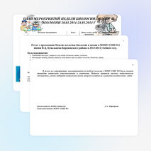 План мероприятий и отчет проведения недели экологии в школе