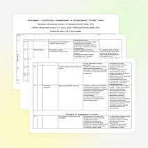 Календарно-тематическое планирование 2 класс по программе ритм