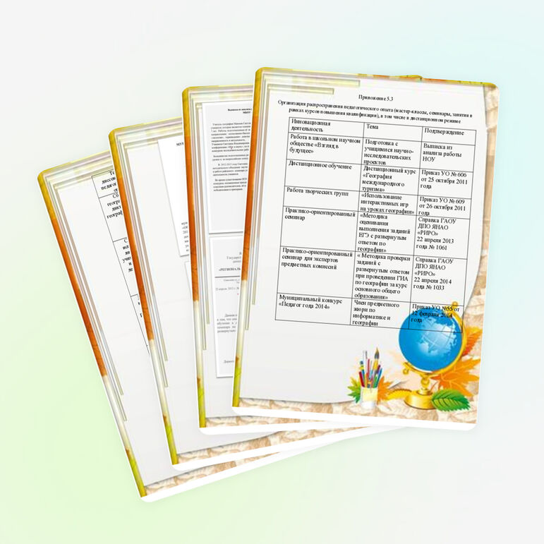 Наличие методических публикаций отражающих сущность педагогического опыта