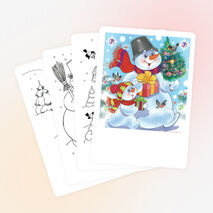 Новогодние раскраски "Снеговик и его друзья"