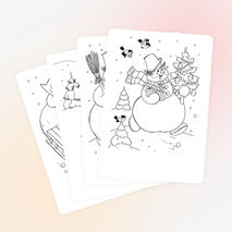 Новогодние раскраски "Снеговик и его друзья"