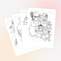 Новогодние раскраски "Снеговик и его друзья"