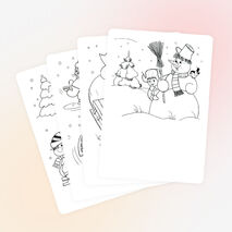 Новогодние раскраски "Снеговик и его друзья"