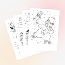 Новогодние раскраски "Снеговик и его друзья"