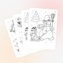 Новогодние раскраски "Снеговик и его друзья"