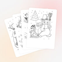 Новогодние раскраски "Снеговик и его друзья"