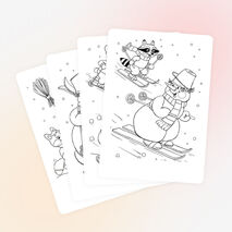 Новогодние раскраски "Снеговик и его друзья"